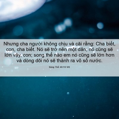 Picture 06 - Sáng Thế 48:19 VIE - Nhưng cha người không chịu và cãi - Bible Verse Picture