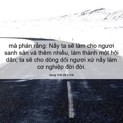 Picture 06 - Sáng Thế 48:4 VIE - mà phán rằng: Nầy ta sẽ làm cho ngươi - Bible Verse Picture