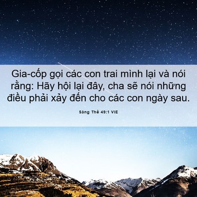 Picture 06 - Sáng Thế 49:1 VIE - Gia-cốp gọi các con trai mình lại và - Bible Verse Picture