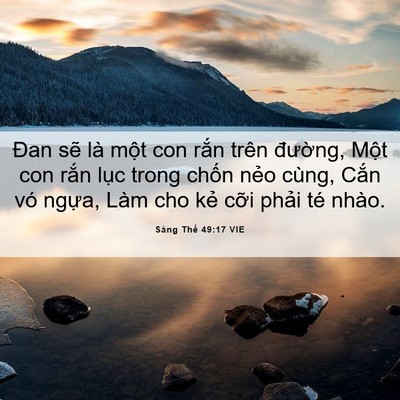 Picture 06 - Sáng Thế 49:17 VIE - Đan sẽ là một con rắn trên đường, - Bible Verse Picture