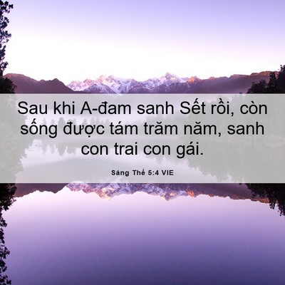 Picture 06 - Sáng Thế 5:4 VIE - Sau khi A-đam sanh Sết rồi, còn sống - Bible Verse Picture