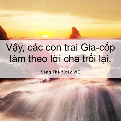 Picture 06 - Sáng Thế 50:12 VIE - Vậy, các con trai Gia-cốp làm theo lời - Bible Verse Picture