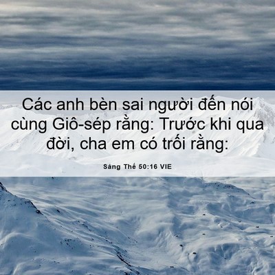 Picture 06 - Sáng Thế 50:16 VIE - Các anh bèn sai người đến nói cùng - Bible Verse Picture