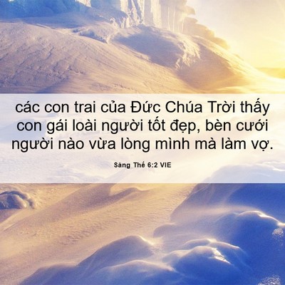 Picture 06 - Sáng Thế 6:2 VIE - các con trai của Đức Chúa Trời thấy - Bible Verse Picture