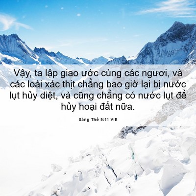 Picture 06 - Sáng Thế 9:11 VIE - Vậy, ta lập giao ước cùng các ngươi, - Bible Verse Picture
