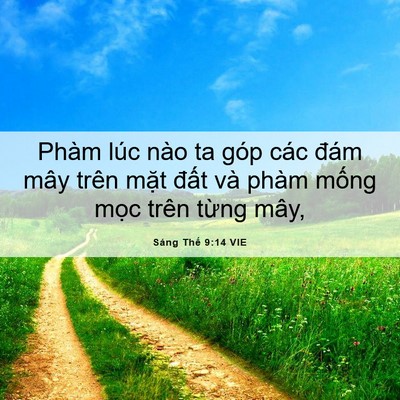 Picture 06 - Sáng Thế 9:14 VIE - Phàm lúc nào ta góp các đám mây trên - Bible Verse Picture
