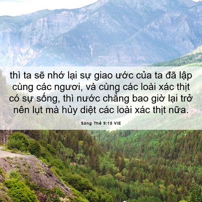 Picture 06 - Sáng Thế 9:15 VIE - thì ta sẽ nhớ lại sự giao ước của - Bible Verse Picture