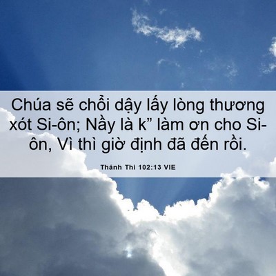 Picture 06 - Thánh Thi 102:13 VIE - Chúa sẽ chổi dậy lấy lòng thương xót - Bible Verse Picture