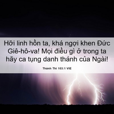 Picture 06 - Thánh Thi 103:1 VIE - Hỡi linh hồn ta, khá ngợi khen Đức - Bible Verse Picture