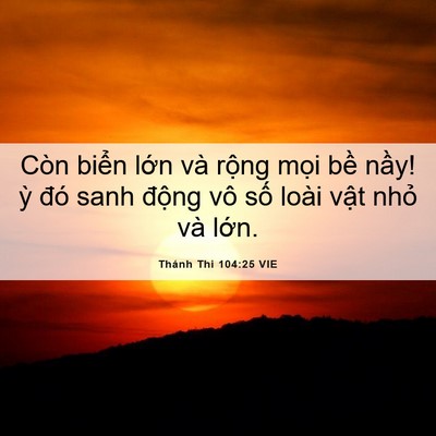 Picture 06 - Thánh Thi 104:25 VIE - Còn biển lớn và rộng mọi bề nầy! - Bible Verse Picture