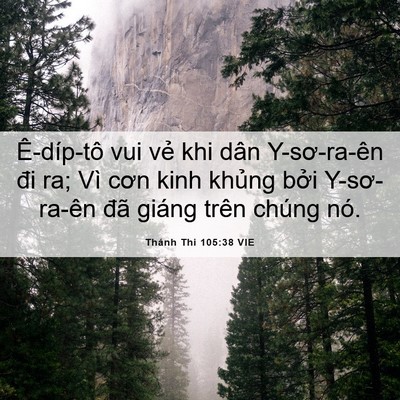Picture 06 - Thánh Thi 105:38 VIE - Ê-díp-tô vui vẻ khi dân Y-sơ-ra-ên đi - Bible Verse Picture