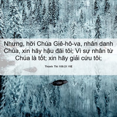 Picture 06 - Thánh Thi 109:21 VIE - Nhưng, hỡi Chúa Giê-hô-va, nhân danh - Bible Verse Picture