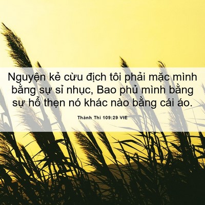 Picture 06 - Thánh Thi 109:29 VIE - Nguyện kẻ cừu địch tôi phải mặc - Bible Verse Picture