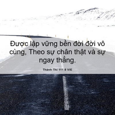 Picture 06 - Thánh Thi 111:8 VIE - Được lập vững bền đời đời vô - Bible Verse Picture