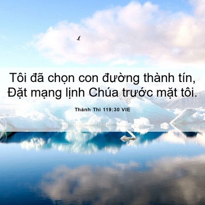Picture 06 - Thánh Thi 119:30 VIE - Tôi đã chọn con đường thành tín, - Bible Verse Picture