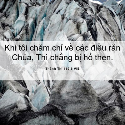 Picture 06 - Thánh Thi 119:6 VIE - Khi tôi chăm chỉ về các điều răn - Bible Verse Picture