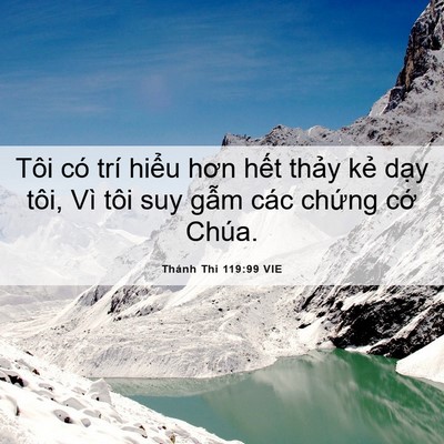 Picture 06 - Thánh Thi 119:99 VIE - Tôi có trí hiểu hơn hết thảy kẻ dạy - Bible Verse Picture