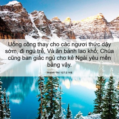 Picture 06 - Thánh Thi 127:2 VIE - Uổng công thay cho các ngươi thức dậy - Bible Verse Picture