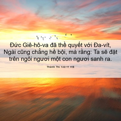 Picture 06 - Thánh Thi 132:11 VIE - Đức Giê-hô-va đã thề quyết với - Bible Verse Picture