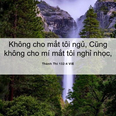 Picture 06 - Thánh Thi 132:4 VIE - Không cho mắt tôi ngủ, Cũng không cho mí - Bible Verse Picture