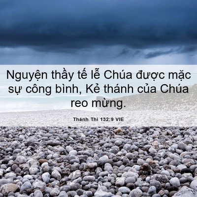 Picture 06 - Thánh Thi 132:9 VIE - Nguyện thầy tế lễ Chúa được mặc - Bible Verse Picture