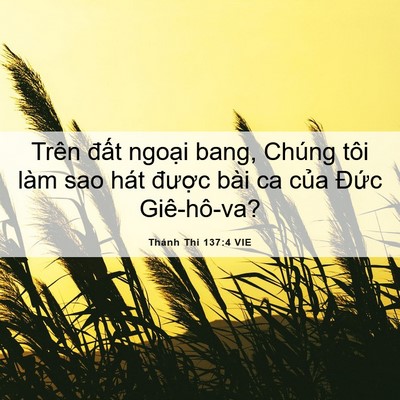 Picture 06 - Thánh Thi 137:4 VIE - Trên đất ngoại bang, Chúng tôi làm sao - Bible Verse Picture