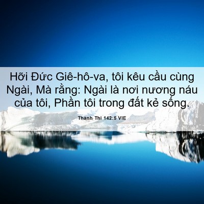 Picture 06 - Thánh Thi 142:5 VIE - Hỡi Đức Giê-hô-va, tôi kêu cầu cùng - Bible Verse Picture