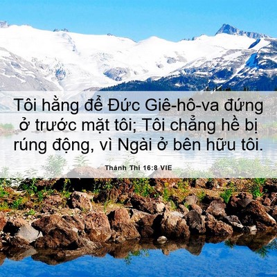 Picture 06 - Thánh Thi 16:8 VIE - Tôi hằng để Đức Giê-hô-va đứng ở - Bible Verse Picture