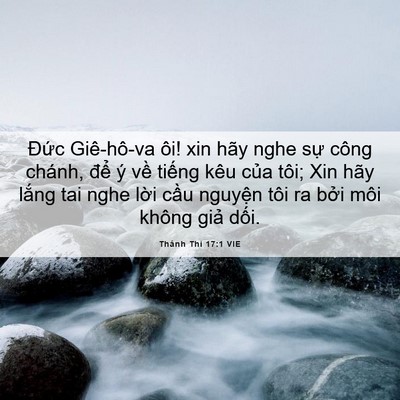 Picture 06 - Thánh Thi 17:1 VIE - Đức Giê-hô-va ôi! xin hãy nghe sự công - Bible Verse Picture