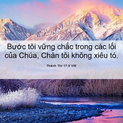 Picture 06 - Thánh Thi 17:5 VIE - Bước tôi vững chắc trong các lối của - Bible Verse Picture