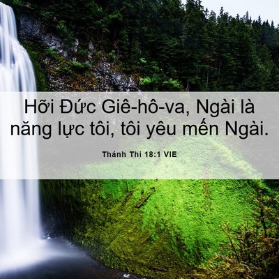 Picture 06 - Thánh Thi 18:1 VIE - Hỡi Đức Giê-hô-va, Ngài là năng lực - Bible Verse Picture