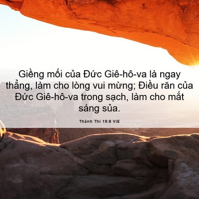 Picture 06 - Thánh Thi 19:8 VIE - Giềng mối của Đức Giê-hô-va là ngay - Bible Verse Picture