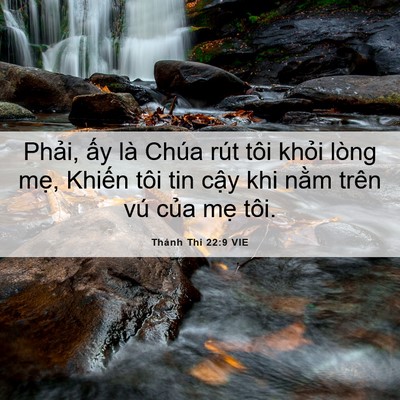 Picture 06 - Thánh Thi 22:9 VIE - Phải, ấy là Chúa rút tôi khỏi lòng - Bible Verse Picture