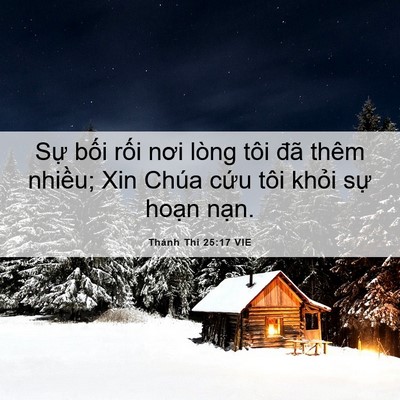 Picture 06 - Thánh Thi 25:17 VIE - Sự bối rối nơi lòng tôi đã thêm - Bible Verse Picture