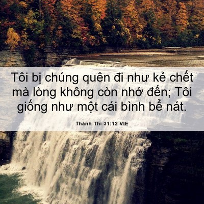 Picture 06 - Thánh Thi 31:12 VIE - Tôi bị chúng quên đi như kẻ chết mà - Bible Verse Picture