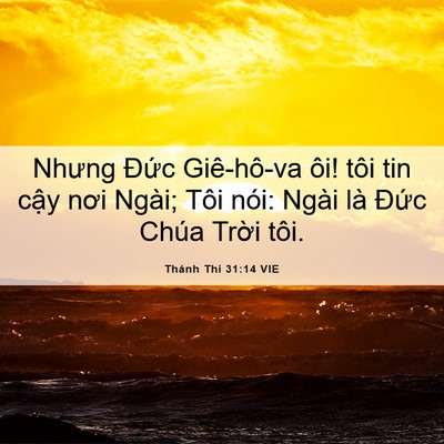 Picture 06 - Thánh Thi 31:14 VIE - Nhưng Đức Giê-hô-va ôi! tôi tin cậy - Bible Verse Picture