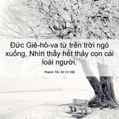 Picture 06 - Thánh Thi 33:13 VIE - Đức Giê-hô-va từ trên trời ngó - Bible Verse Picture