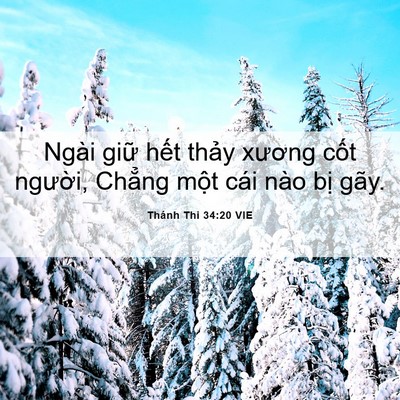 Picture 06 - Thánh Thi 34:20 VIE - Ngài giữ hết thảy xương cốt người, - Bible Verse Picture