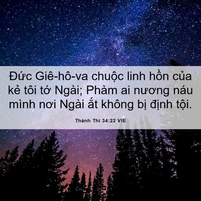 Picture 06 - Thánh Thi 34:22 VIE - Đức Giê-hô-va chuộc linh hồn của kẻ - Bible Verse Picture