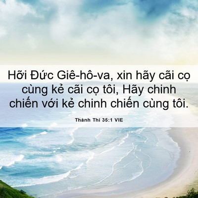 Picture 06 - Thánh Thi 35:1 VIE - Hỡi Đức Giê-hô-va, xin hãy cãi cọ - Bible Verse Picture