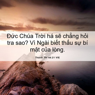 Picture 06 - Thánh Thi 44:21 VIE - Đức Chúa Trời há sẽ chẳng hỏi tra - Bible Verse Picture