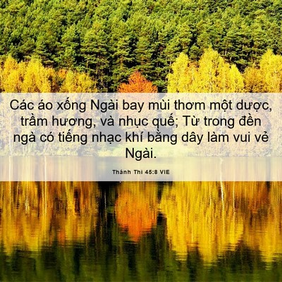 Picture 06 - Thánh Thi 45:8 VIE - Các áo xống Ngài bay mùi thơm một - Bible Verse Picture