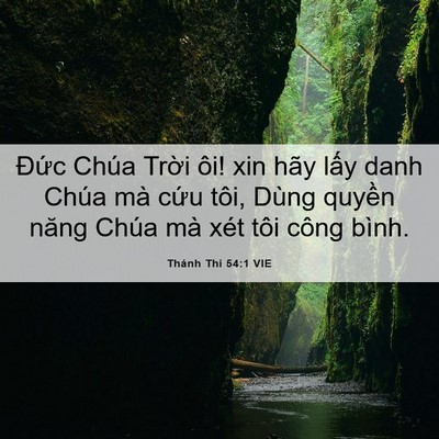 Picture 06 - Thánh Thi 54:1 VIE - Đức Chúa Trời ôi! xin hãy lấy danh - Bible Verse Picture