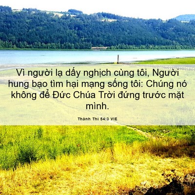 Picture 06 - Thánh Thi 54:3 VIE - Vì người lạ dấy nghịch cùng tôi, - Bible Verse Picture