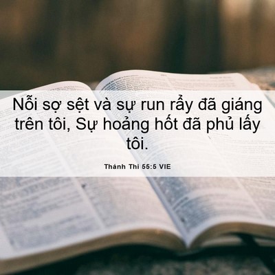 Picture 06 - Thánh Thi 55:5 VIE - Nỗi sợ sệt và sự run rẩy đã giáng - Bible Verse Picture