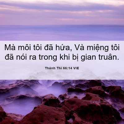 Picture 06 - Thánh Thi 66:14 VIE - Mà môi tôi đã hứa, Và miệng tôi đã - Bible Verse Picture