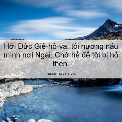 Picture 06 - Thánh Thi 71:1 VIE - Hỡi Đức Giê-hô-va, tôi nương náu mình - Bible Verse Picture