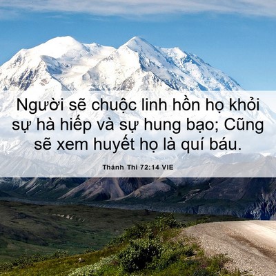 Picture 06 - Thánh Thi 72:14 VIE - Người sẽ chuộc linh hồn họ khỏi sự - Bible Verse Picture