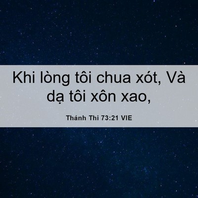 Picture 06 - Thánh Thi 73:21 VIE - Khi lòng tôi chua xót, Và dạ tôi xôn - Bible Verse Picture