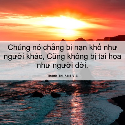 Picture 06 - Thánh Thi 73:5 VIE - Chúng nó chẳng bị nạn khổ như người - Bible Verse Picture
